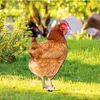 Garden Decorations Chicken Yard Decor Hen Sculpture For Ground Plug Rooster Stakes Sign Simulation Backyard Lawn And