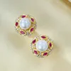 Dangle Earrings 2023 925 Silver Synthetic 7mm Pearl Ear Studs Fashionable Medieval Style Stylish And Simple