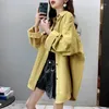 Camicette da donna 2023 donne coreane tuniche solide top abbigliamento femminile camicie larghe casual couverture colletto manica lunga cardigan cappotto