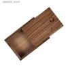 Jewelry Boxes Black Walnut Solid Wood Pull Out Small Wooden Box Antique Money Coin Storage Box Jewelry Desktop Storage Box Wholesale Q231109