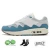 Nike Air Max 1 Travis Scott Cactus Jack CLOT Kiss Of Death Sapatos masculinos femininos barroco marrom Saturno dourado caverna Stone Parra Amsterdam Denham tênis tênis esportivos