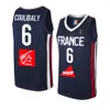 Camiseta de baloncesto del equipo nacional de Francia Eurobasket 17 Vincent Poirier 7 Guerschon Yabusele 4 Thomas Heurtel 10 Evan Fournier Rudy Gobert