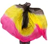 Stage Wear Arrivals Real Silk Belly Dancing Veil For Dancers Scarf Shawl Rose Yellow Black Colors 250/270 114 Cm Women