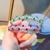 Bangle Foydjew Simulation Mozambique Ruby Emerald Bracelets Micro-inlaid Full Zircon Colorful Bracelet Red