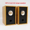 Computer Speakers DIY 20-50W 4 Inch Full Frequency Speaker HFIF Desktop Bookshelf Wooden Passive Fever Computer Audio Home Front Audio 56HZ- 1KHZ YQ231103