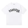 Herr t-shirts Trapstar Barbed Wire Arch tee Dark Lettering tryckt högkvalitativt dubbel garn bomull Kort ärm t-shirts för män och kvinnor