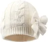 Chapéus Chapéus De Malha Bowknot Chapéu De Malha Inverno Quente Interior Bebê Chapéu De Lã Chapéu Infantil Crianças Criança Bonnet Cap 231109