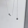 Wisiorki Ventfille 925 Sterling Silver Love Heart Naszyjnik dla kobiet Graffiti Design Hip Hop Oryginalność Biżuteria Drezno