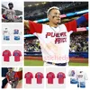 12 Francisco Lindor 2023 WBC Porto Rico Maillot de baseball cousu sur mesure 8 Christian Vazquez 8 Eddie Rosario 15 Emilio Pagan 15 Emmanuel Rivera Maillots personnalisés