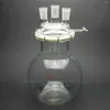 Recipiente di reazione in vetro da 5000 ml 24/40 Reattore a fondo piatto a 3 colli da 5 litri con morsetto e coperchio