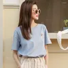 Camisetas femininas harajuku tshirt roupas femininas 2023 Verão estilo coreano Tops moda moda vintage carta de desenho animado cão engraçado