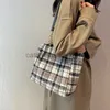 숄더백 여성 2023 가을 새로운 캐주얼 간단한 체커 가방 통근 대기업 Totecatlin_fashion_bags