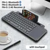 Tastaturen Tastaturen 2,4 G kabellose Bluetooth-Tastatur mit Zahlen-Touchpad, Maus, Kartensteckplatz, Ziffernblock für Android-Desktop, Laptop, PC, TV-Box, R231109