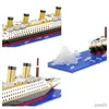 Blocks Creative Luxury Iceberg Cruise Ship Boat Set City DIY Model Building Blocks Bricks Toys For Children Adult Gift R231109