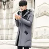 Men's Down Parkas Big Fur Collar Mid-Length down Jacket Men's White Duck down Warm Leisure Coat Men's Clothing Winter Thickened Anorak 231108