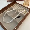 Collier ras du cou français Vintage avec grandes perles, luxe et élégant, chaîne à breloques, Simple et polyvalent pour femmes