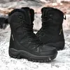 Boots Warm Plush Snow Men Lace Up Casual High Top Men's Waterproof Winter AntiSlip Ankle Army Work 231108