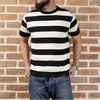 남성용 T 셔츠 2023 패션 줄무늬 짧은 슬리브 인쇄 티셔츠 캐주얼 탑 스트리트웨어 티