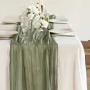 Table Runner 6 Pack Cheese Doek Goz Tafel Runner Country Wedding Tafel Decoratie 90 * 300cm Boheemse bruiloftsreceptie Kersttafel Runner 230408