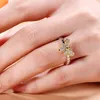 Foreign Trade New Cute with Diamonds Ring European Personalized Socialite Ring Closed Ring Female Jewelry