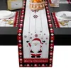 Tabel Runner Kerstdierdwerg Sneeuwflake Red geruite tafelloper en kussenset Wedding tafel Decoratietafel Runner kerstdecoratie tafelkleed 230408