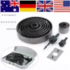 Freeshipping 19-127mm matkap ucu setleri metall hål såg set fodral träbearbetning skärare verktyg borr bit kit hål såg set broca escalonada p iobp