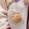 Keychains Lanyards 2st Plush Magnetic Par Pig Keychain Cute Creative Plush Toy Kawaii Girl Holiday Present Personlig magnet Ryggsäck Pendant 230408