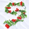 Simuleringsdekoration Flower Vine Rose Vine vardagsrumsdekoration placerade falska blommor bröllop bågdekoration blommor