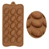 Baking Moulds 15 Holes Easter Eggs Cake Molds Silicone Chocolate Bakeware Dish High Temperature Kitchen Accessories