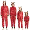Familjmatchande kläder julfader son romper baby mamma dotter bomullskläder ser jumpsuit pyjamas 231109