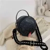 2024 novo designer feminino crossbody ombro retro estilo hong kong temperamento inclinado pequeno saco redondo