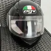 AGV Full Helmets Herr- och kvinnors motorcykelhjälmar AGV GP-1 Small GR 1550 Glossy Black Motorcykelhjälm-Läsinstruktioner WN-E8L3