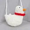 Borsa da sera Litte Duck Knitting Crochet Kawaii Girls Cute Crossbody Borse Moda tessitura a mano Lovely 231108