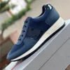 2024 Hommes Casuals Chaussures Vélo Soft Running Sneakers Italie Classic Low Top Bande élastique Mesh Calfskin Designer Légèreté Respirant Homme Entraîneurs occasionnels Randonnée avec boîte