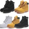 Women Martin Boots Mens Ankle bootes High Top booties Cowboy Wheat Triple Black White Midnight Navy Cool Grey Rise Ankle boots Outdoor Climbing shoes