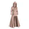 Women's Hoodies Women Fashion Hooded Vintage Cloak High Low Sweater Blouse Tops Pocket