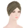 Nowe oddychające damskie głowę opakowanie moda Indie Hat Soild Color Turban Cap muzułmańska masa hidżabowa maska ​​żeńska