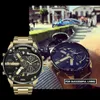 Armbandsur Big Dial Men Watch Luxury Sport Watches For Man Relogio Masculino Full Steel Business Quartz Montre Erkek Kol Saati 231109