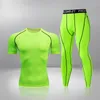 Herren Thermounterwäsche Ym Tit Trainin Clotin Workout Join Sportset Fitness Kompression Termal Top Hose Sportbekleidung