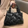Evening Bags Winter Quilted Nylon Shopper Tote Bag Large Capacity Shoulder Bag Fashion Space Pad Cotton Casual Top-handle Bag Design Handbags 231108