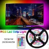 Bande lumineuse LED RGB USB 5V, 2835SMD, ruban Rgbw Flexible, 1M 2M 3M 4M 5M, HDTV TV, écran de bureau, rétro-éclairage biais, éclairage LL