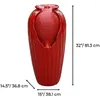 Garden Decorations Teamson Home Glazed Vase Floor Firestanding Water Fountain med LED -lampor och pump för utomhusutplatsens bakgårdsdäck