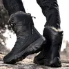 Botas de inverno à prova dwaterproof água botas masculinas de pelúcia super quente botas de neve tênis botas de tornozelo ao ar livre deserto combate botas do exército botas hombre 231108