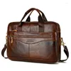 Borteiras Brand Brand Saco de Bola de Couro Genuíno Men Bolsas de Crossbody Bags Male Many Departamentos Laptop Mensageiro Mensageiro Grande Secrenda