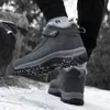 ブーツのブーツ男性の女性は冬の靴を履く男性のために冬の靴を防水する足首のブーツ冬のブーツ男性雪ボチンハイキングブーツフェミニナス231108