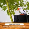 Porte-cure-dents mignon oiseau Peck support automatique Presstype distributeur conteneur en plastique décoration de la maison boîte de rangement 231108