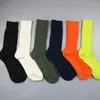 Women Socks Classic Unisex Solid Color Sticked For Men Casual Couples Fluorescerande Sock Hosiery Sox 36-43