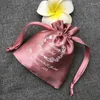 Jewelry Pouches 100pcs High Quality Satin 15 20cm Drawstring Gift Bag Custom Logo For Bracelets Storage And Packaging