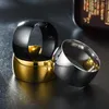 Ringos de cluster HNSP 12mm de largura anel de aço inoxidável para homens jóias de joalheria dourada cor prata preta de tamanho grande acessório masculino acessório