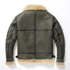 Men's Jackets 100 Natural Sheepskin Leather Jacket Winter Coat Real Fur Warm Explosive Style Sherpa Large Motorcycle Fashion 231108